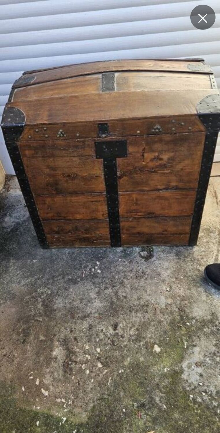 Vintage wooden trunk