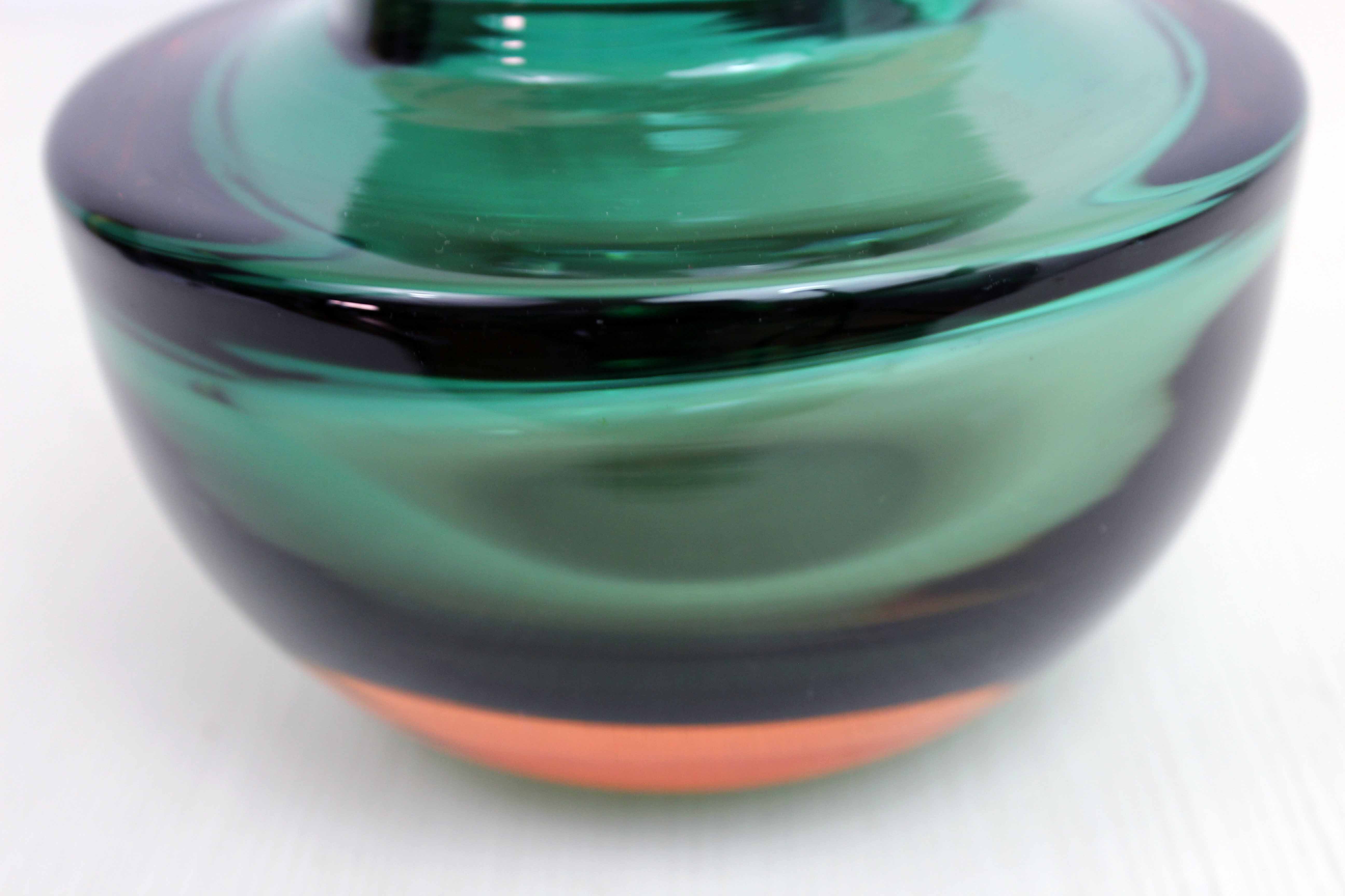 Sommerso vase in Murano glass