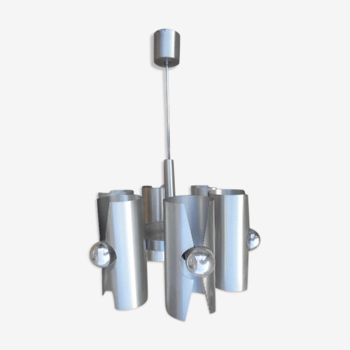 6-light aluminum chandelier