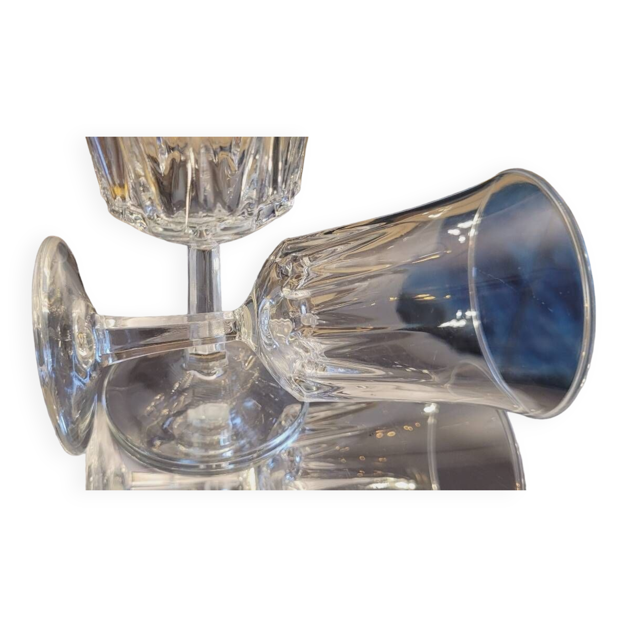 70's water glasses and wine glasses set