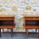 Pair of vintage bedside tables, Scandinavian style 60s