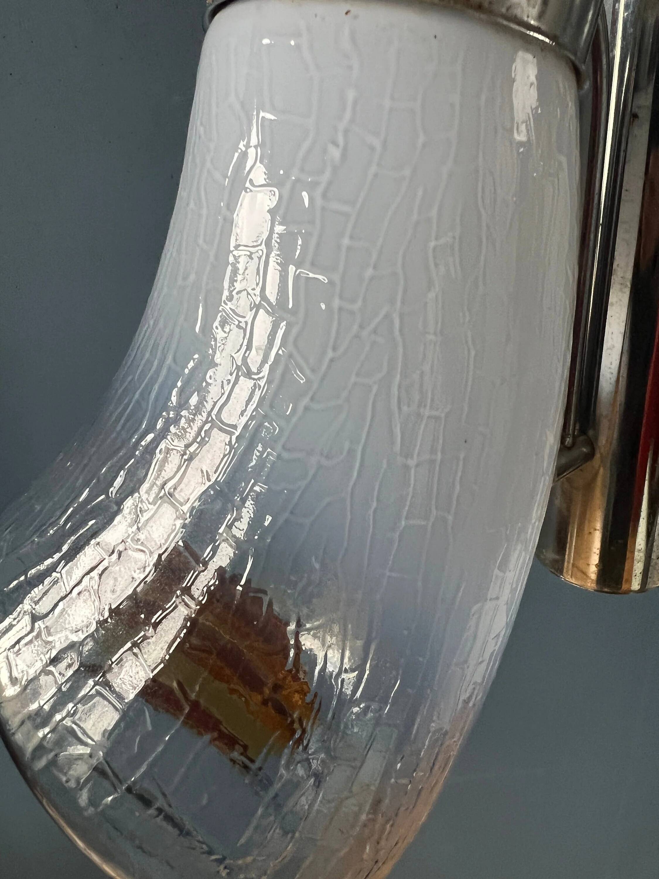 70s Mid Century Murano glass chandelier in Mazzega style.