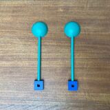 Postmodern Italian salad cutlery from the Euclid series by Michael Graves for Alessi, 1980s, set of 2.