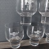 6 verres martini on the rocks