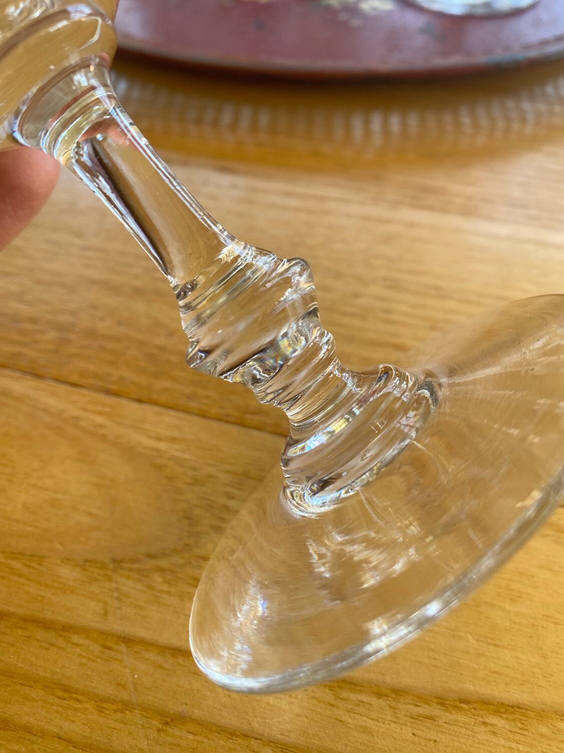11 chiseled crystal wine glasses