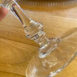 11 chiseled crystal wine glasses