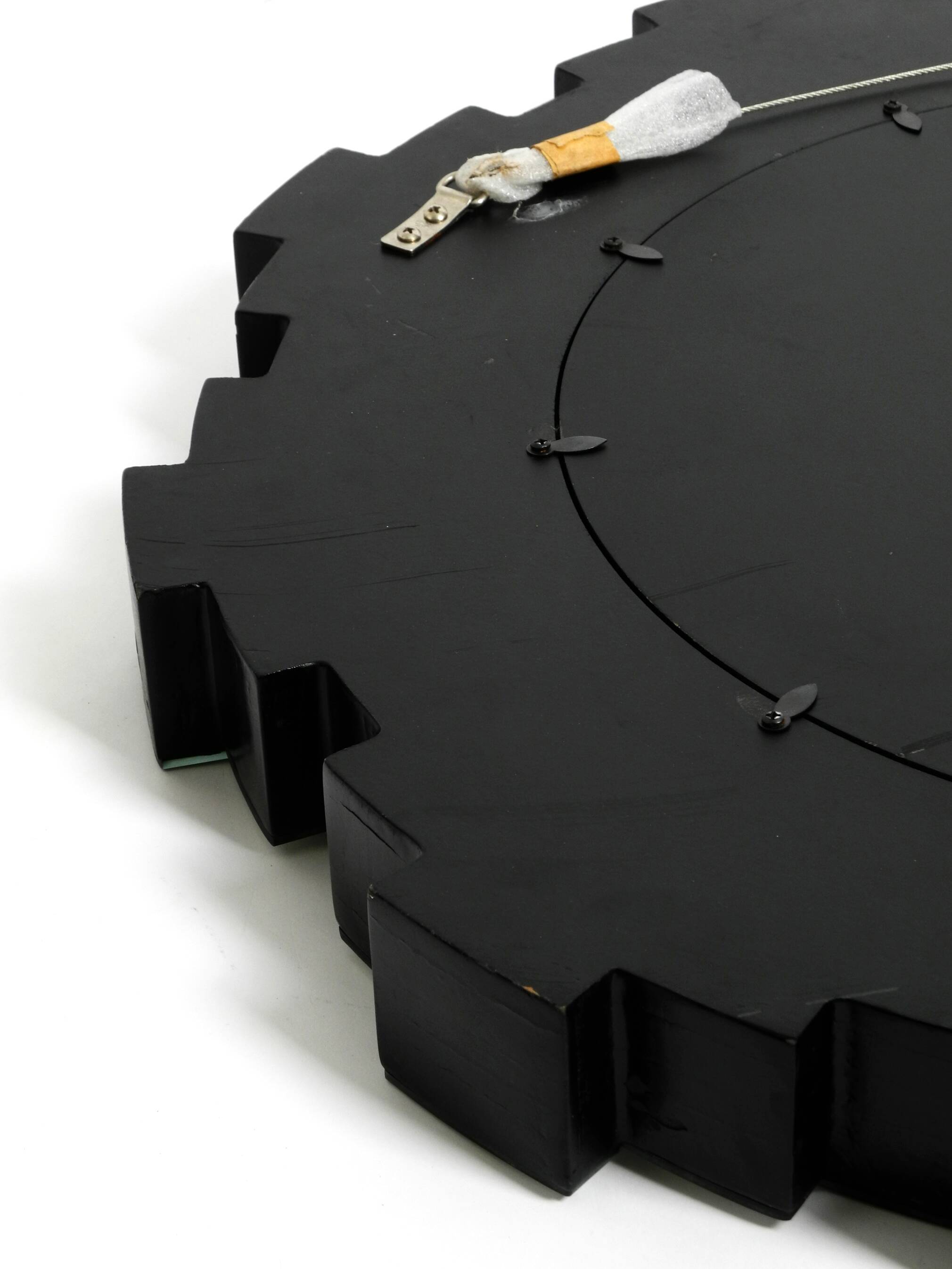 Gigantic rare heavy Sunburst mirror wall clock from the 1970s | Ø 70 cm
