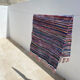 Tapis kilim fines rayures rosé