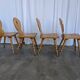 Set of 4 Vintage Tyrolean Heart Cutout Wooden Dining Chairs