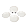 Set of 4 plate White Cap Gien France 1960-1971