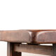 Large brutalist dining table in solid Elm, inspired by Olavi Hanninen, 1960.