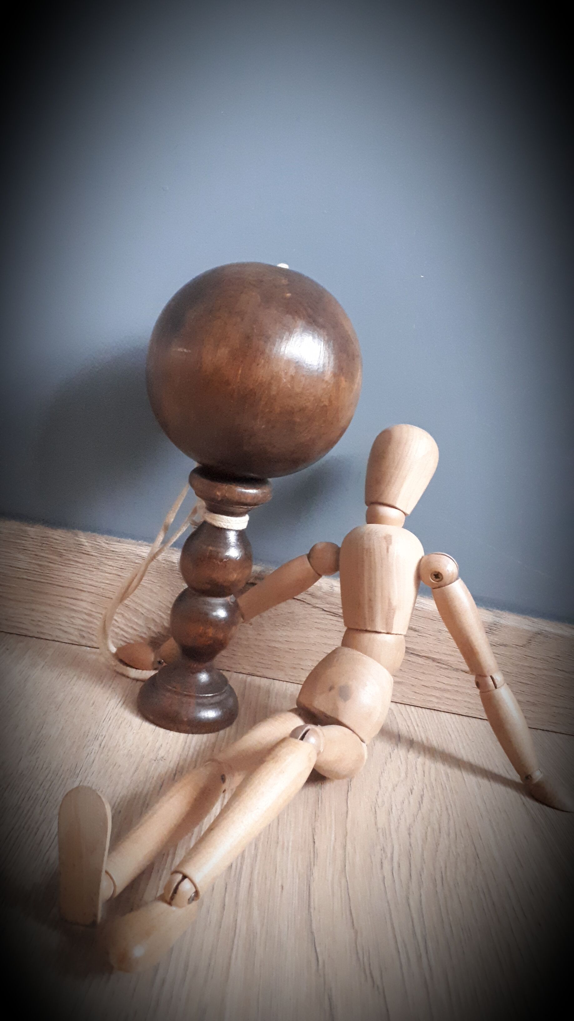 Old solid wood bilboquet