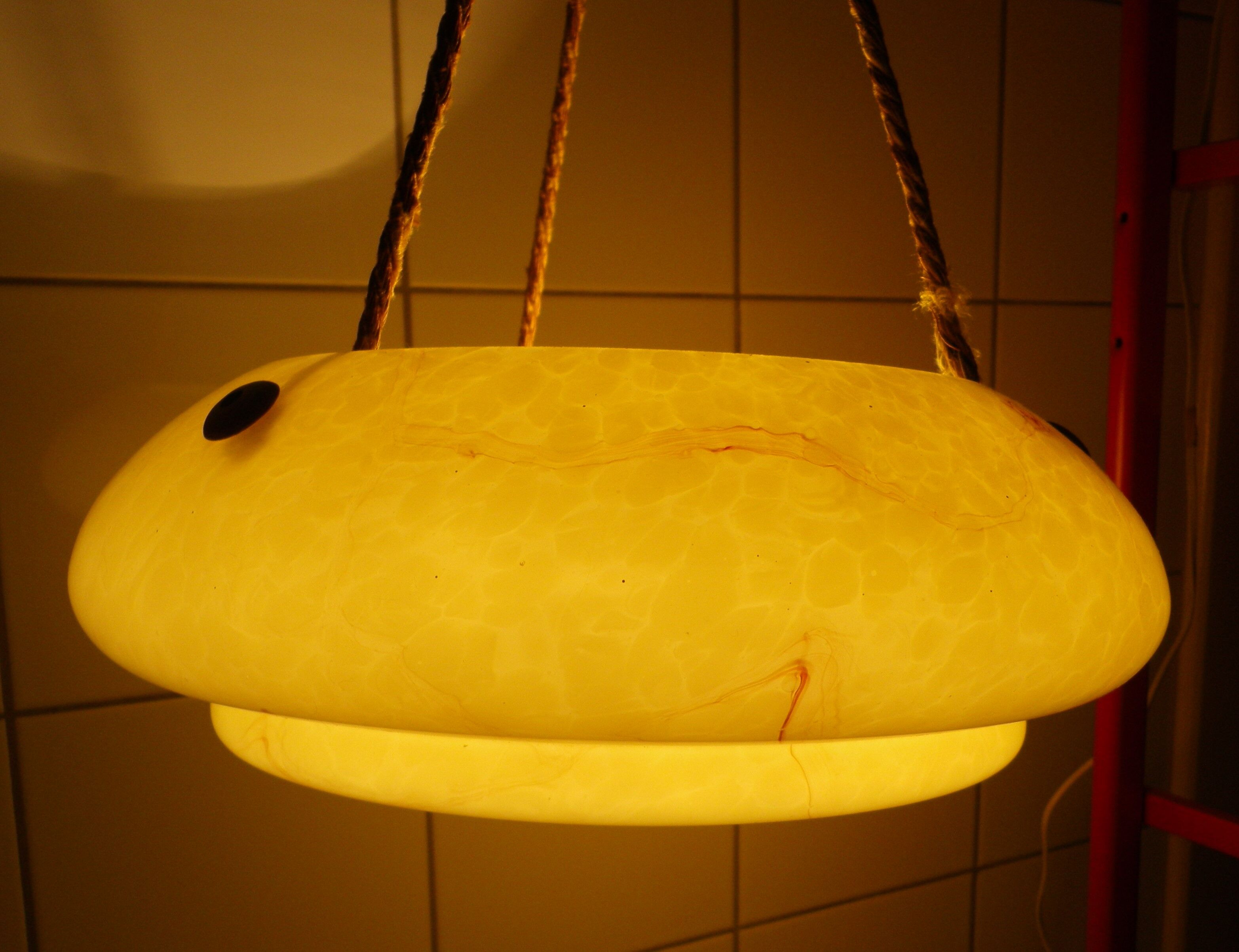 Hanging lamp in opaline, France, year 1950/1955