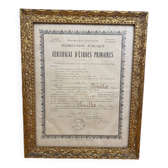 Education certificate frame
