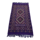Hand-woven purple margoum rug in natural wool