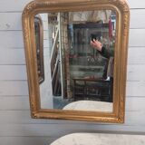 Old Louis Philippe style gilded mirror, 100×83cms