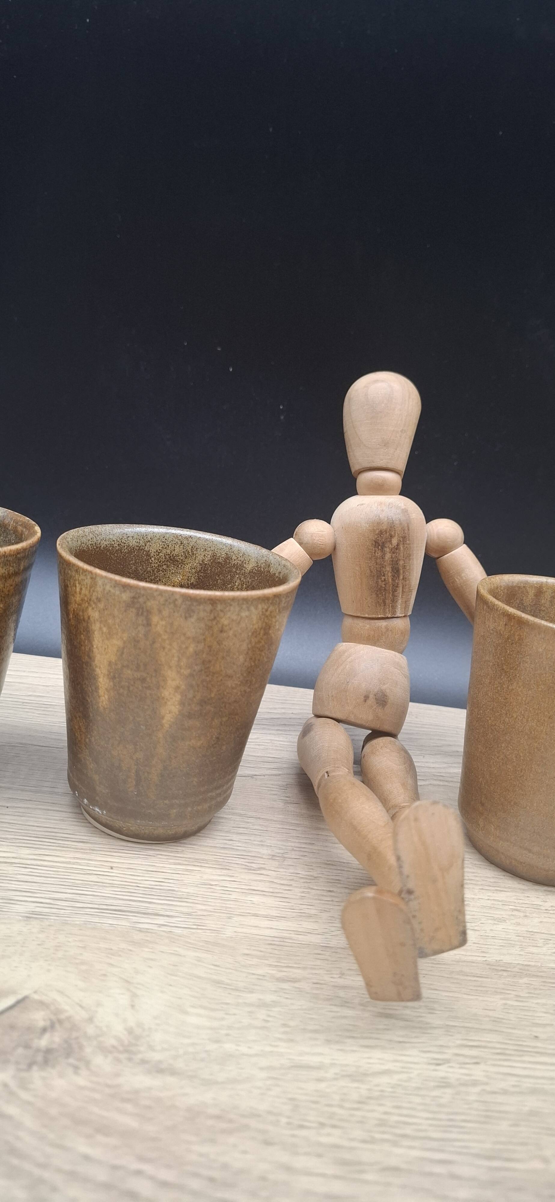 Set of 4 Digoin stoneware cups and tumblers 1