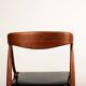 Set of 6 Danish chairs in teak and skai, model 16, Johannes Andersen.