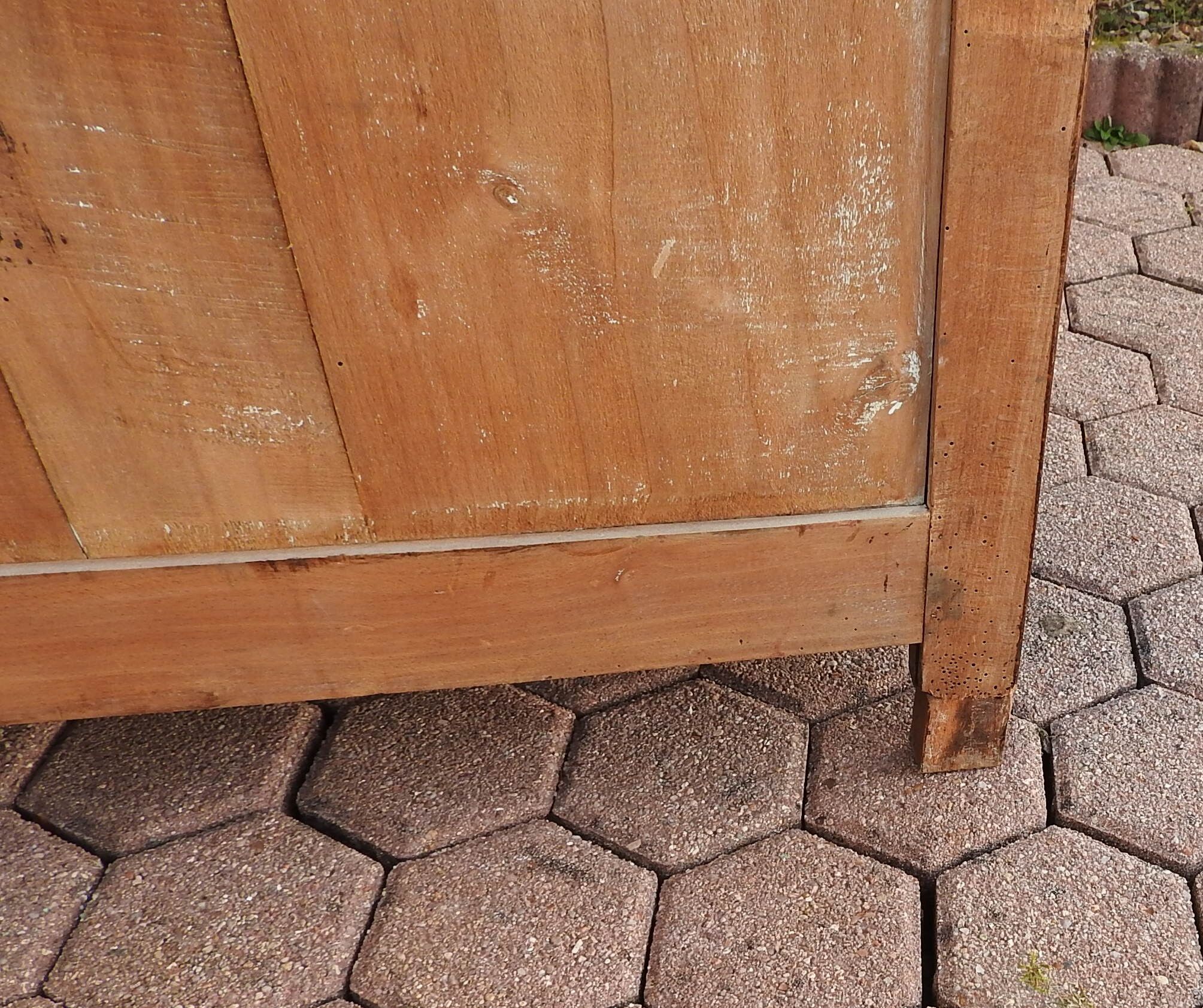 Old wooden bonnetière cabinet