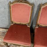 Important pair of Renaissance style chairs in carved wood