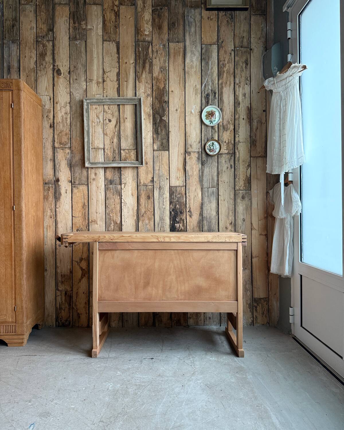 Vintage solid beech workbench (renovated)