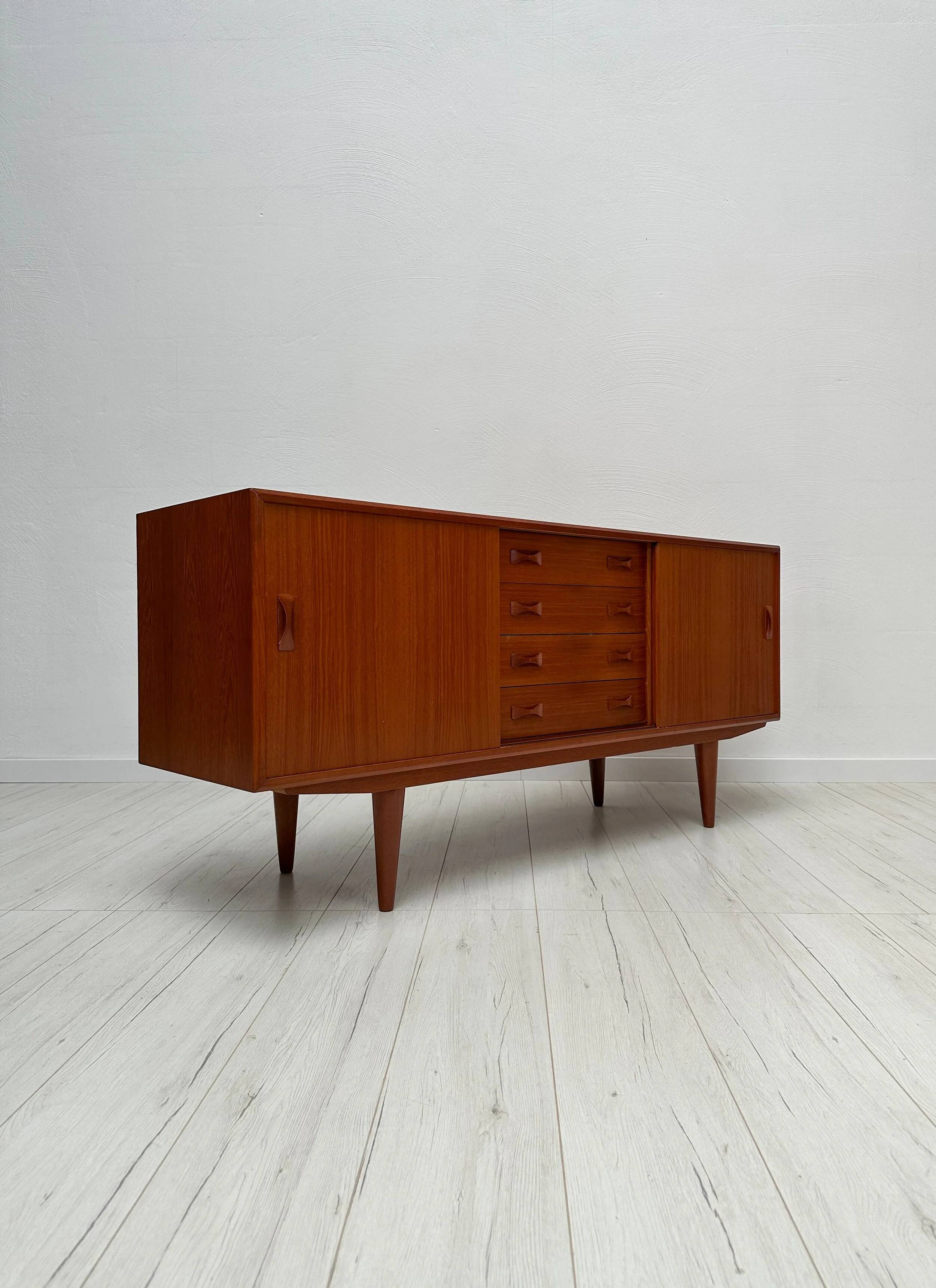 1960s Vintage Danish Mid-Century Teak Sideboard by Clausen & Søn