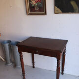Small antique wooden desk – turned legs