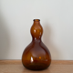 Amber glass vase