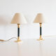 A set of two column lamps in hollywood regency style