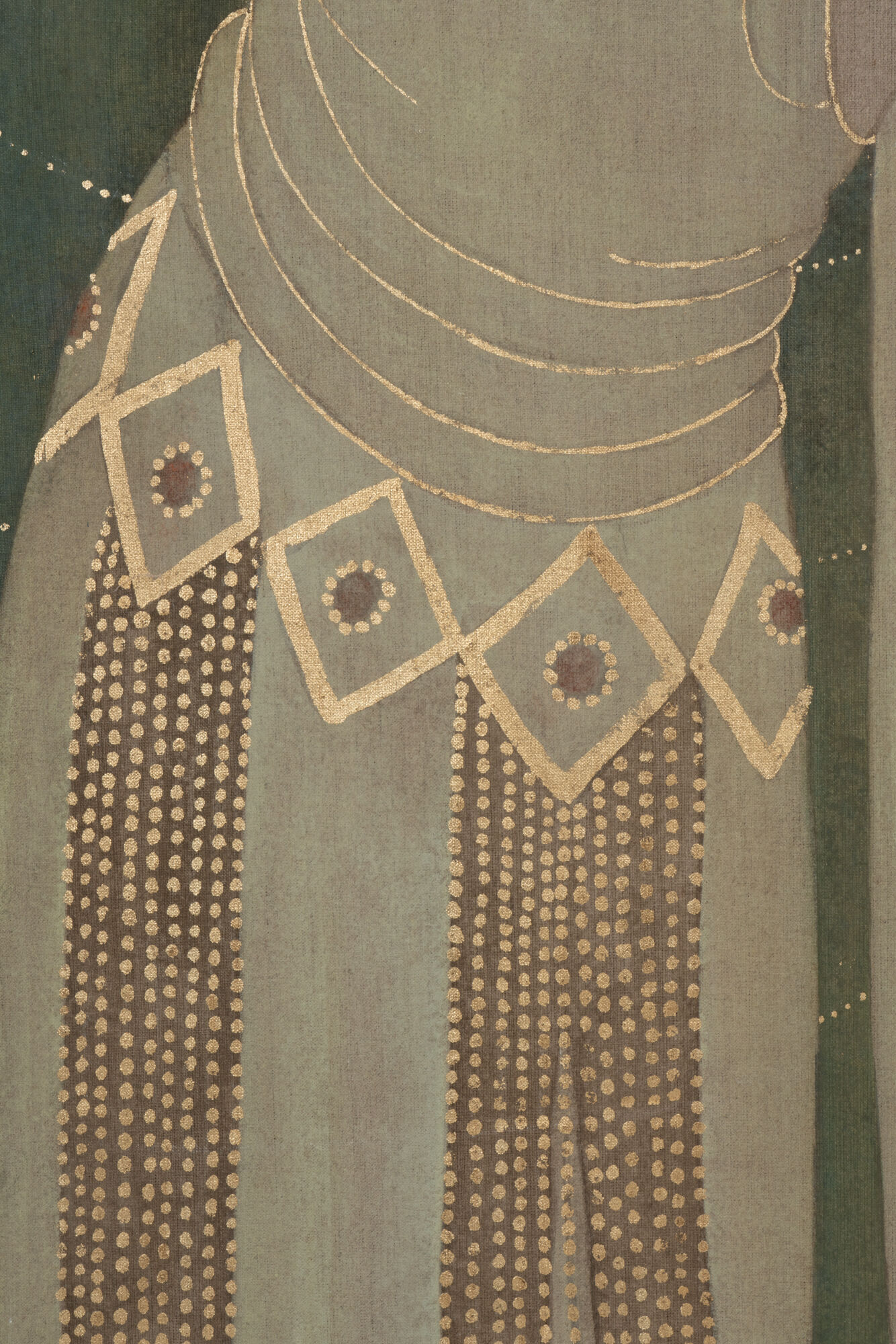 Painted canvas art deco style, contemporary work