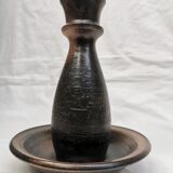 Grand bougeoir, vase . céramique signée jean marais