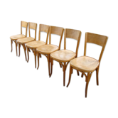 Lot of six old bistro chairs