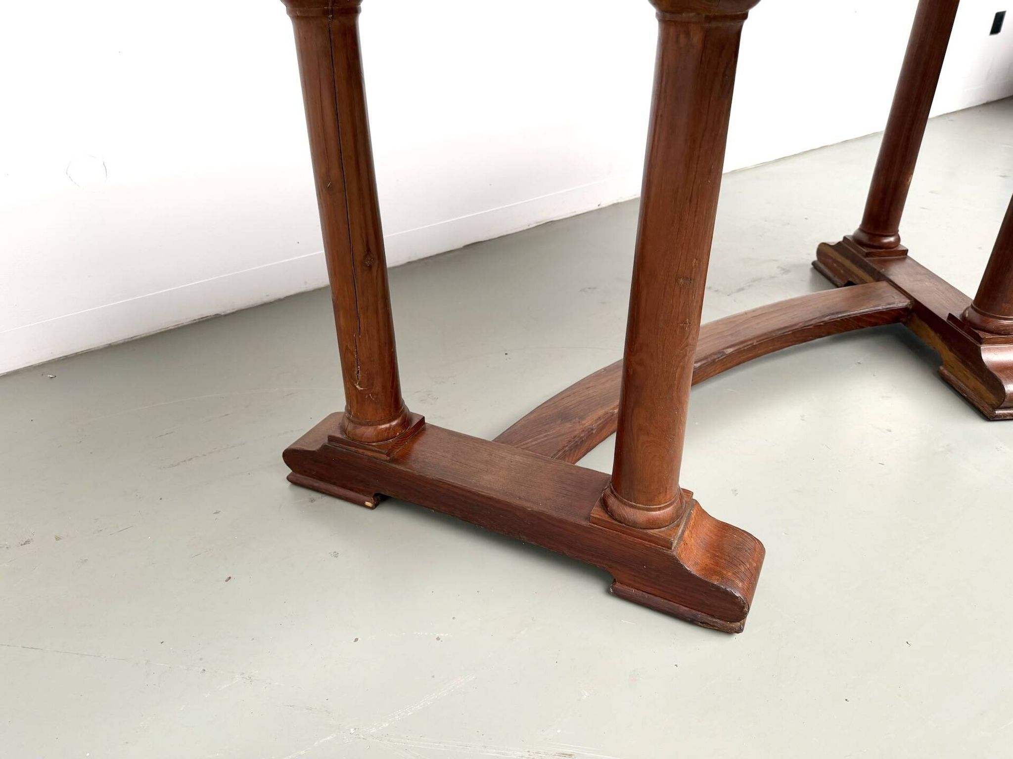 Table de repas ou bureau Art Déco en chêne et hêtre – Années 1930