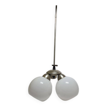 Chandelier en verre Art Déco, Pologne, années 1970
