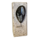 An asymmetrical travertine and fossil bookend.