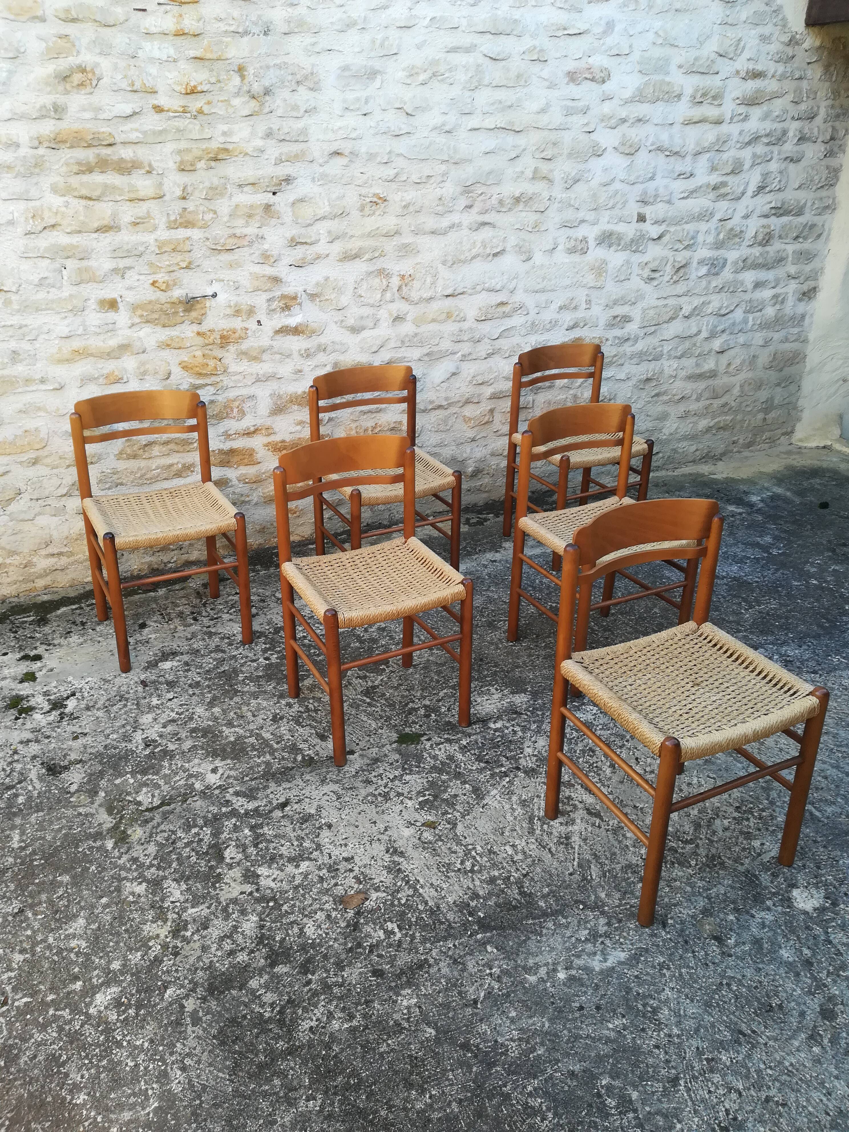 6 rope seated chairs