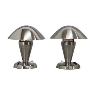 Set of two bauhaus table lamps, 1930s