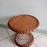 vintage wicker table