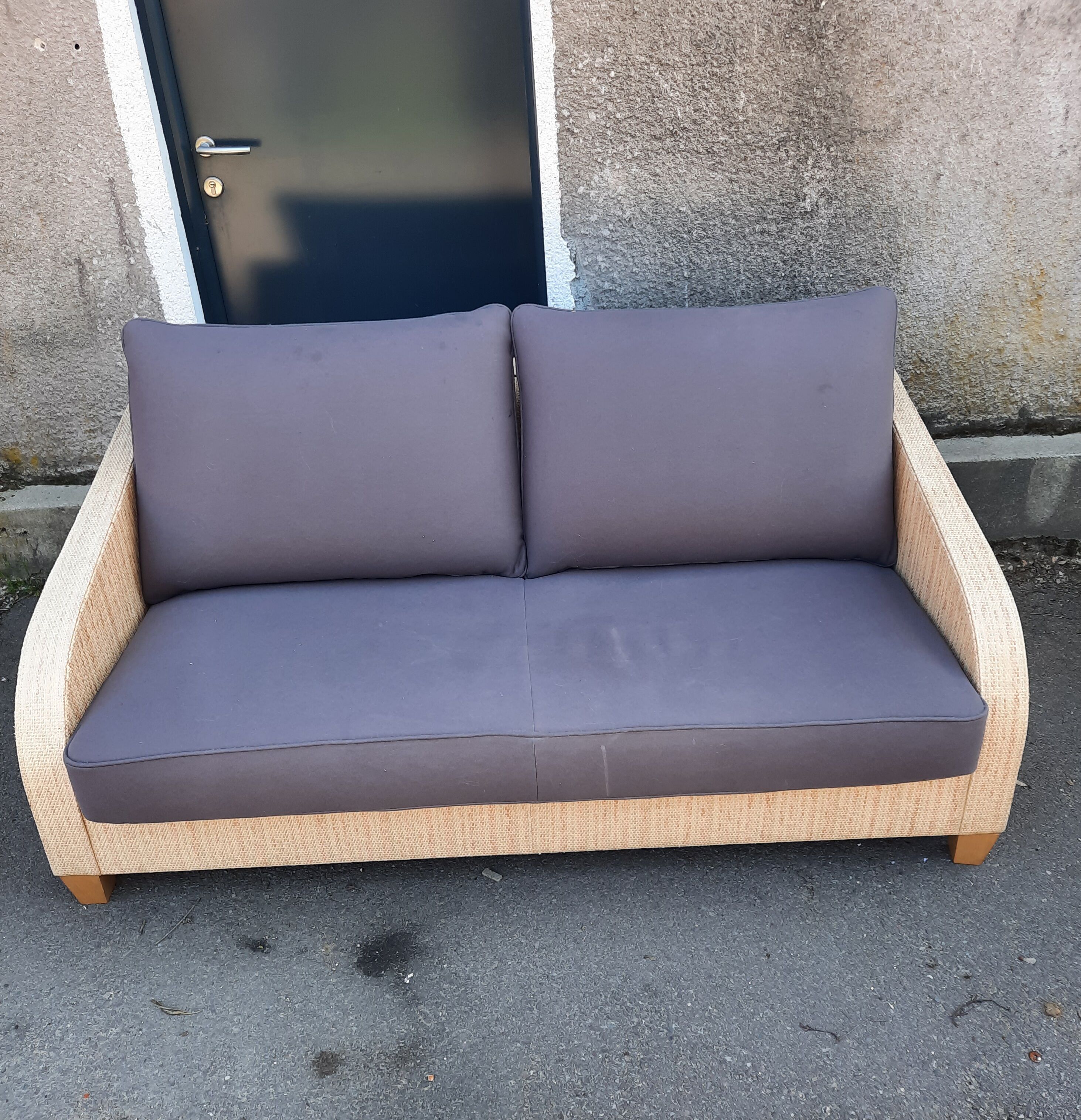 Yamakado hiroyuki sofa in woven wicker