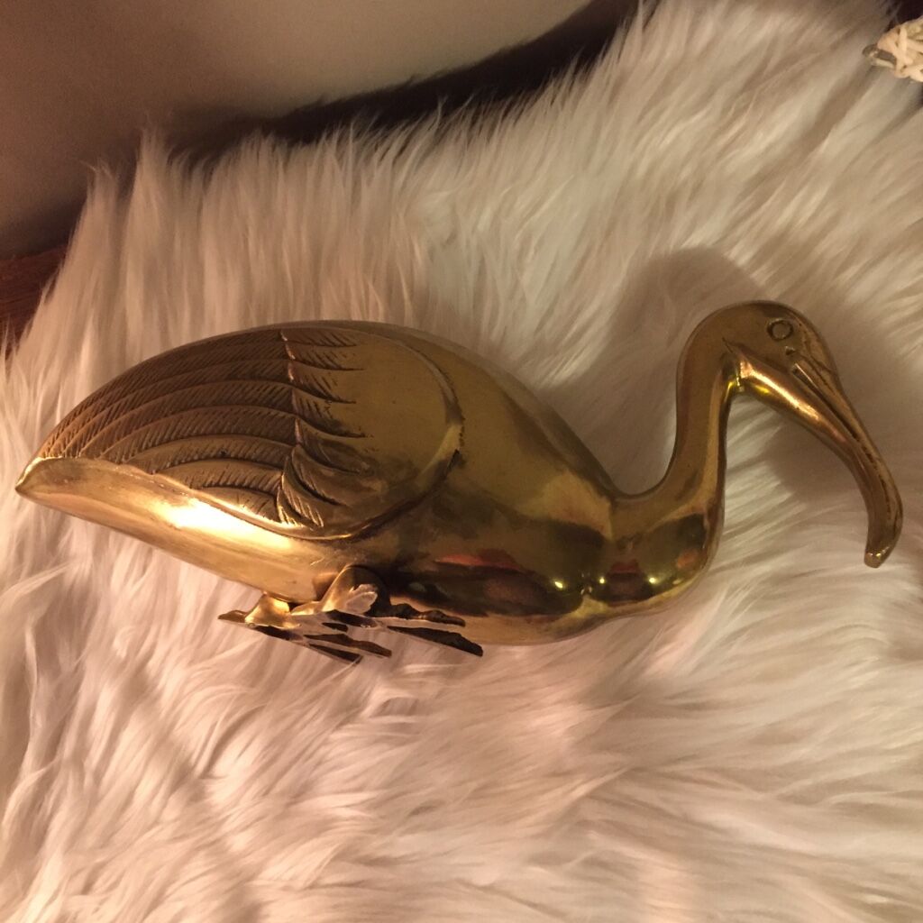 Ibis in brass 34cm vintage