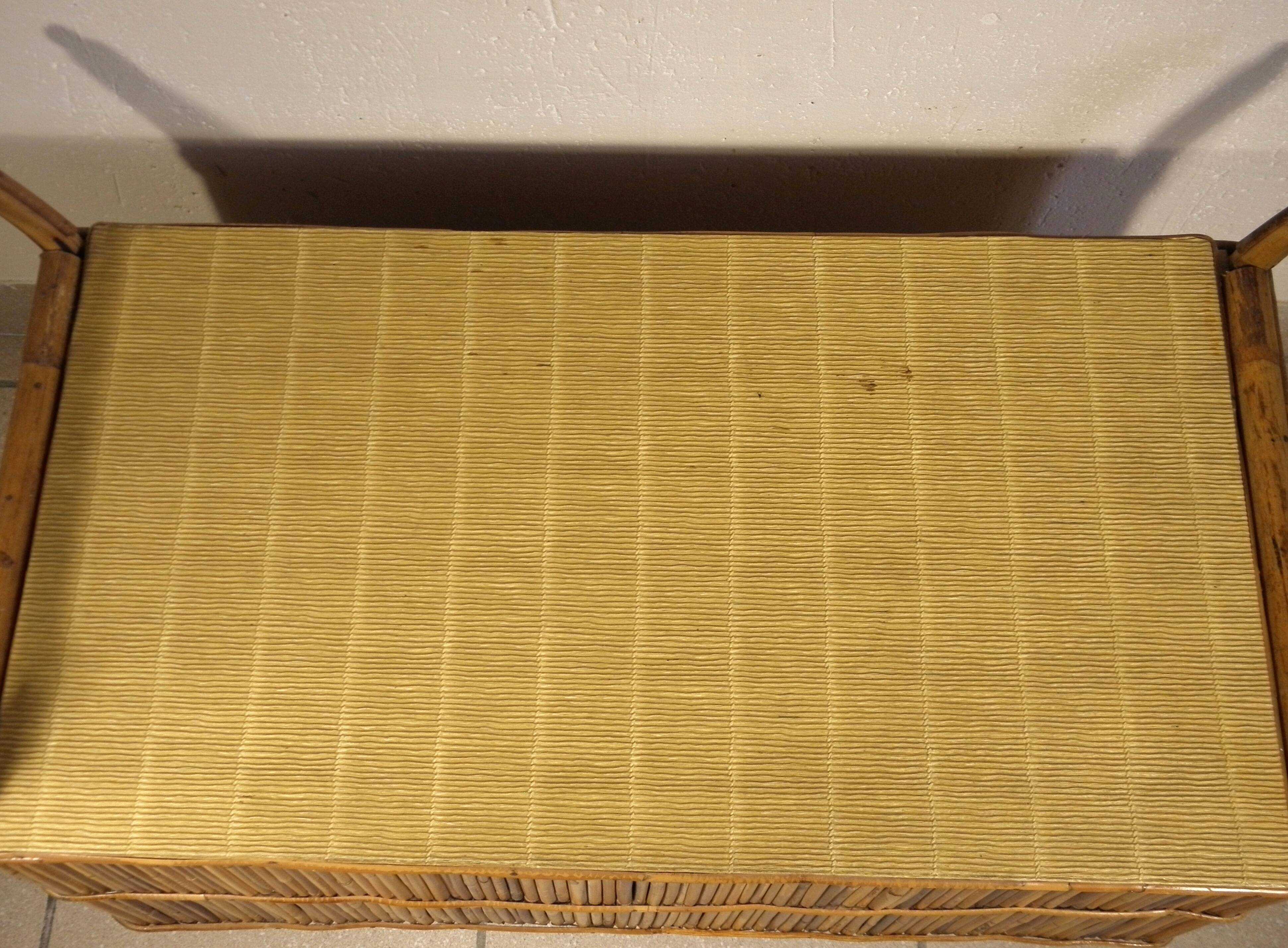 1960s rattan toy box