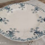 Round dish 1 in old earthenware from Longwy Lorrain model