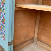 Armoire parisienne vintage bleu vert grisé