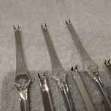 6 silver-plated metal lobster picks by Christofle Malmaison, 18cm