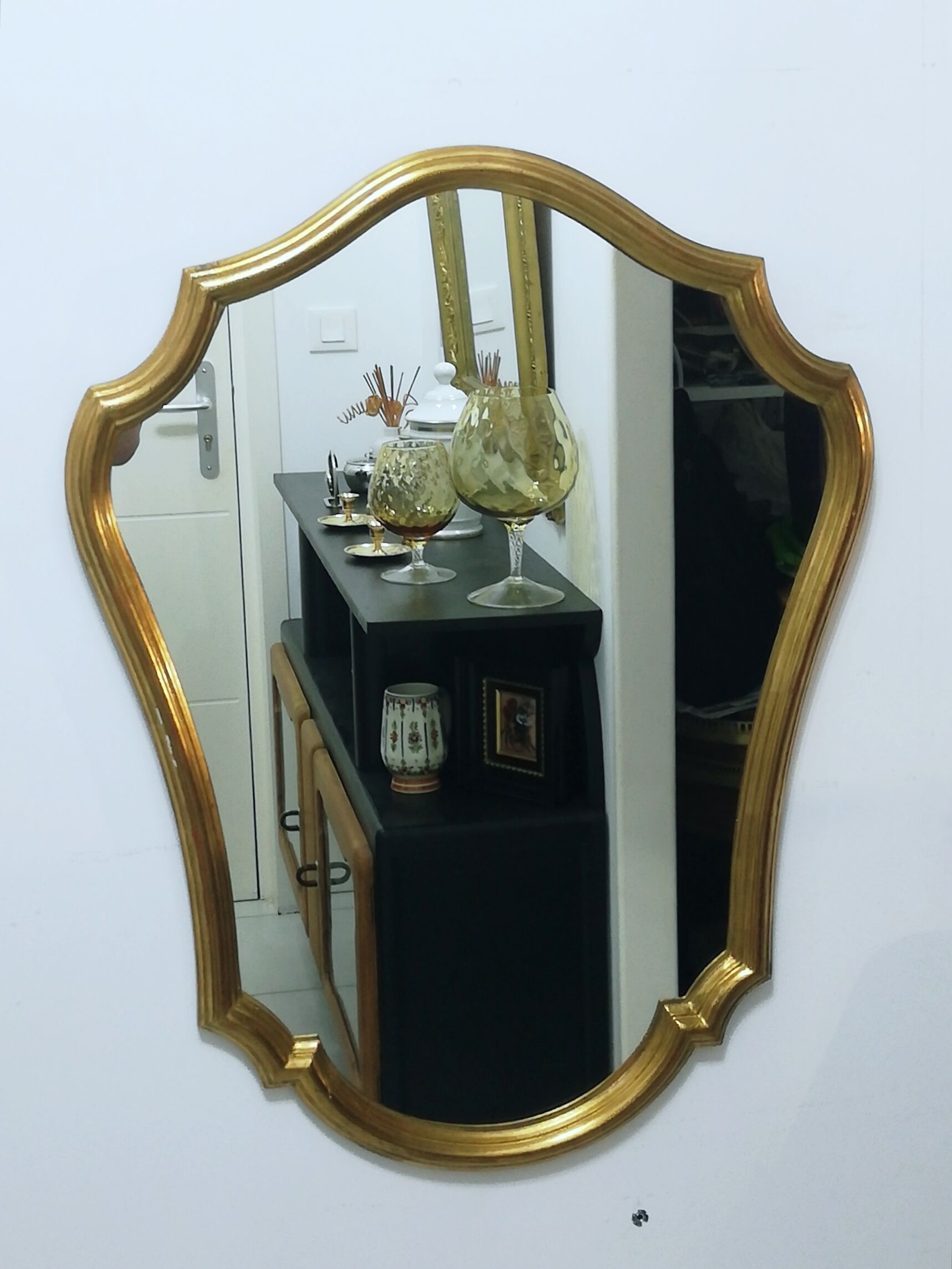 Gilded wooden mirror Louis XV style 57 x 74cm