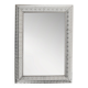 Rectangular wall mirror, silver metal frame