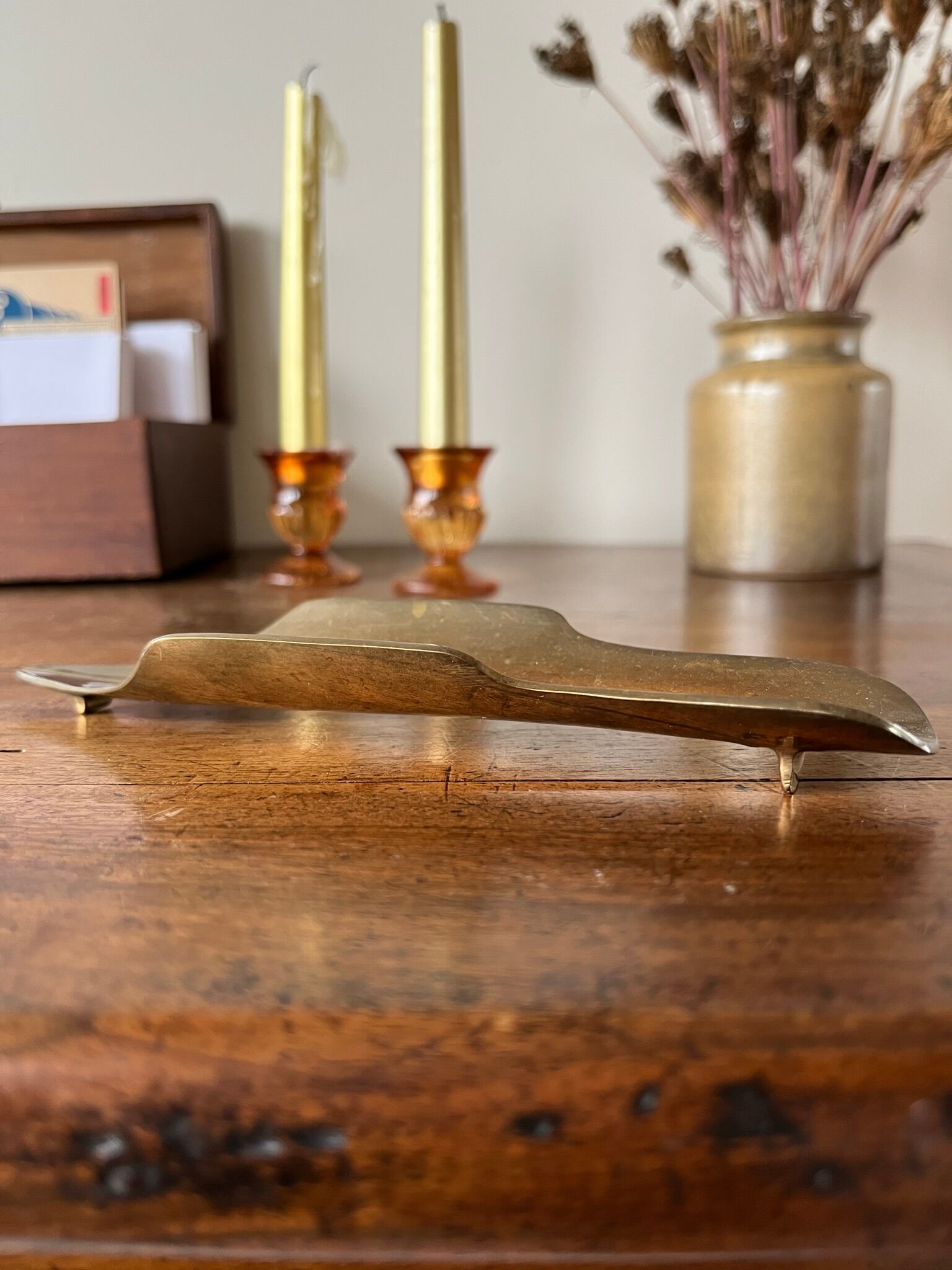 Brass pen tray