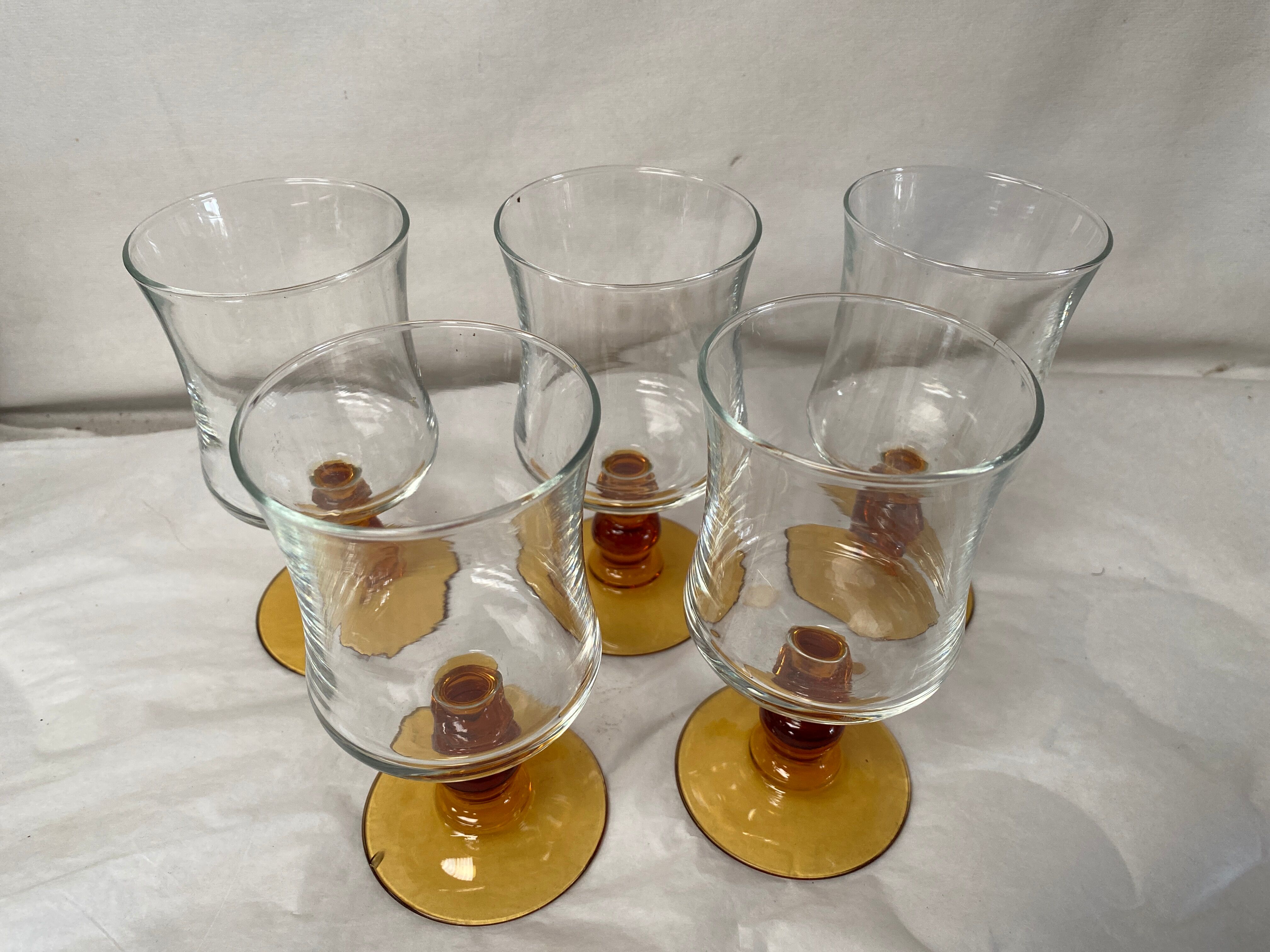 Set of 5 vintage glasses