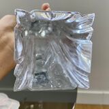 Old candlestick candlestick 1.3 kg bohemian crystal old antique glass