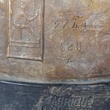 Ceramic sculpture Woman and opal belt jug Goldscheider circa 1900, 60 cm C155